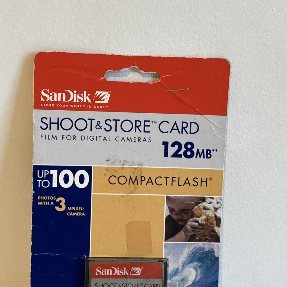 📸 Sandisk Shoot & Store CompactFlash Card 128MB – Open Box 2003 💾 - Image 3 of 4