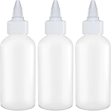 Condiment Squeeze Bottles - 4 OZ Squirt Empty Bottles, Twist Top Cap, Leak Proof