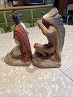 Vintage Pair (2) Native American Indian Statue Figurine Ceramic Holland Mold — photo 6