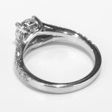 1.19 CT Jewelry Round Cut Diamond Engagement Ring 950 Platinum D/SI1-SI2