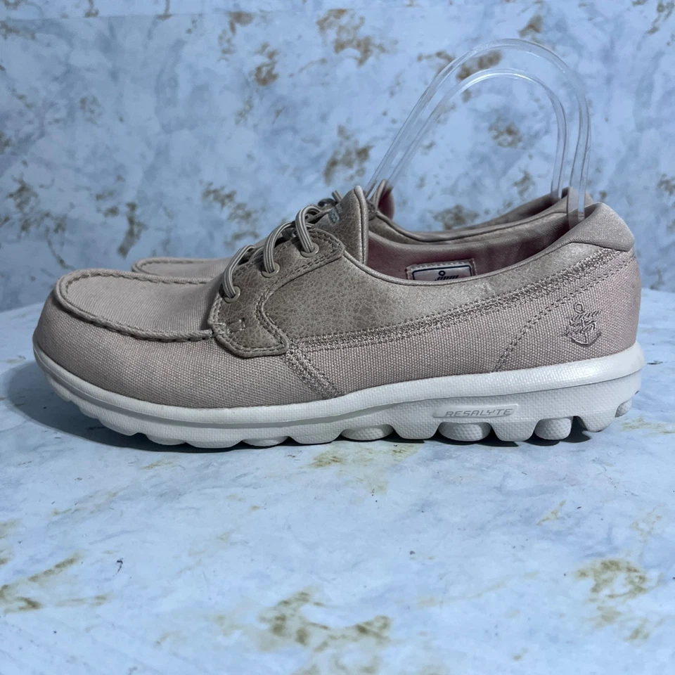 Skechers On The Go Para Mujer Talla 9.5 Zapatos Beige Cómodos Informales Tenis para Caminar Foto 4 de 4