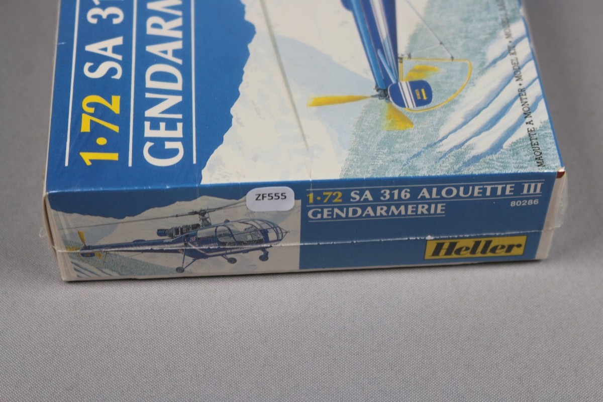 Maquette Heller Alouette III SA 316 Gendarmerie - Échelle 1/72 - Réf. 80286 - Neuf