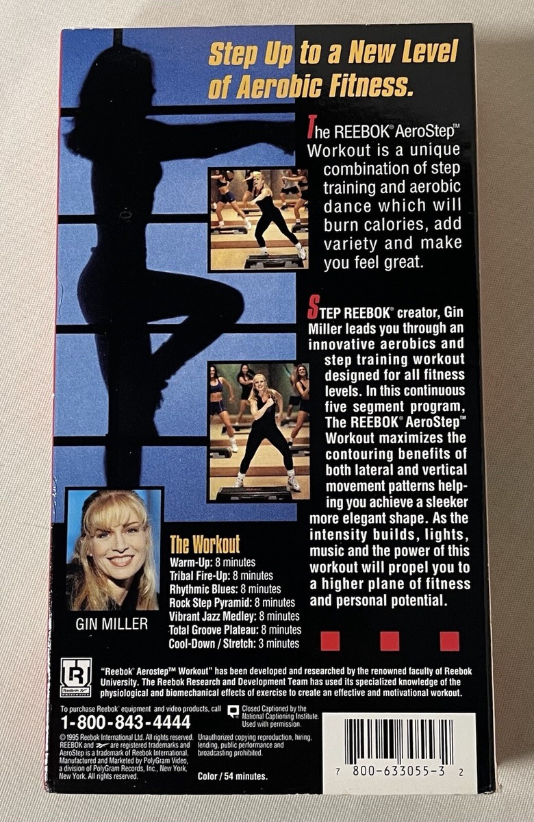Reebok: AeroStep (VHS, 1995) Gin Miller Step Training Aerobic Dance