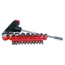 RoadPro RP-34120 21pc T-Bar Screwdriver Bit & Socket Set