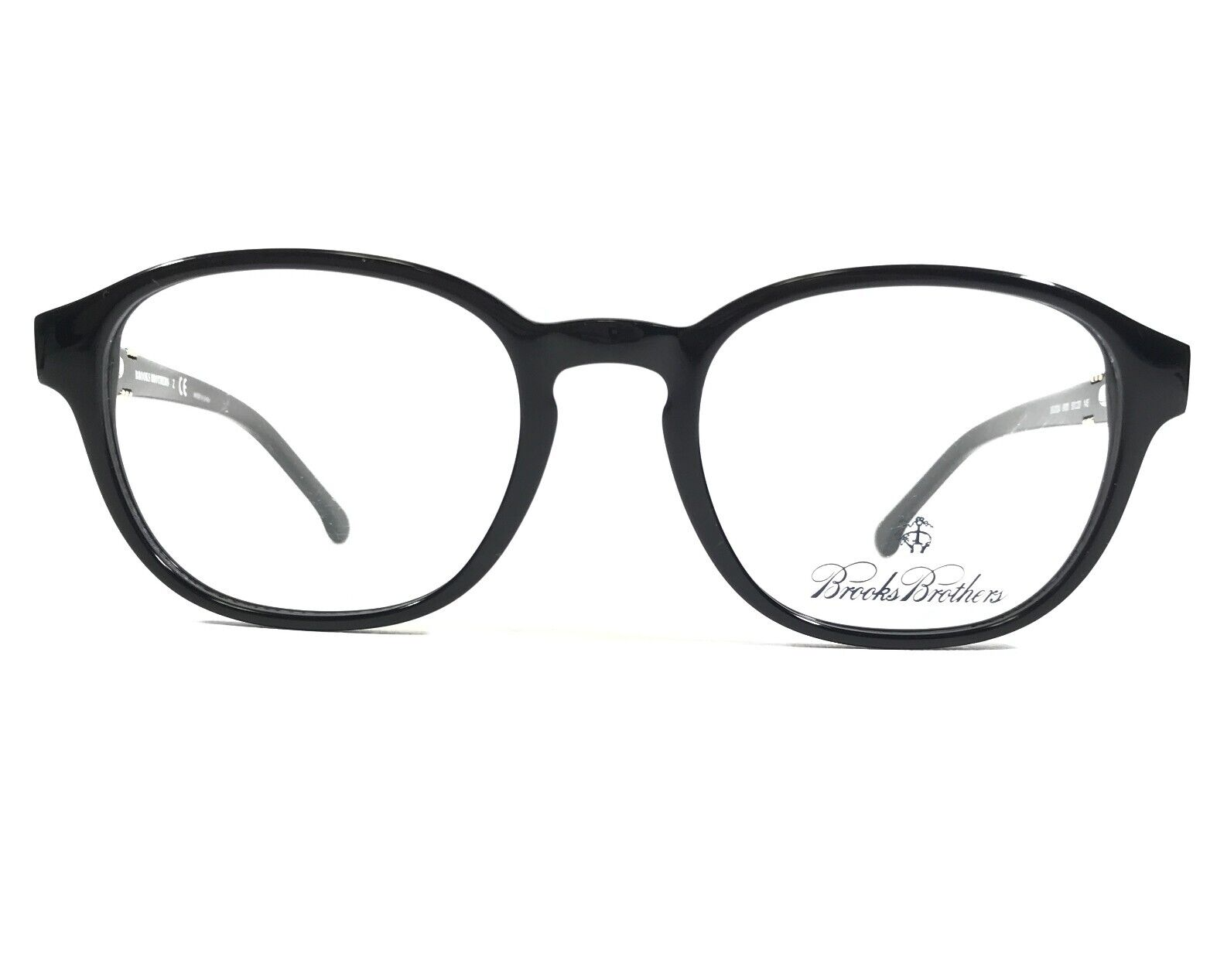 Brooks Brothers Eyeglasses Frames BB2024 6000 Black Round Full Rim 50-20-145