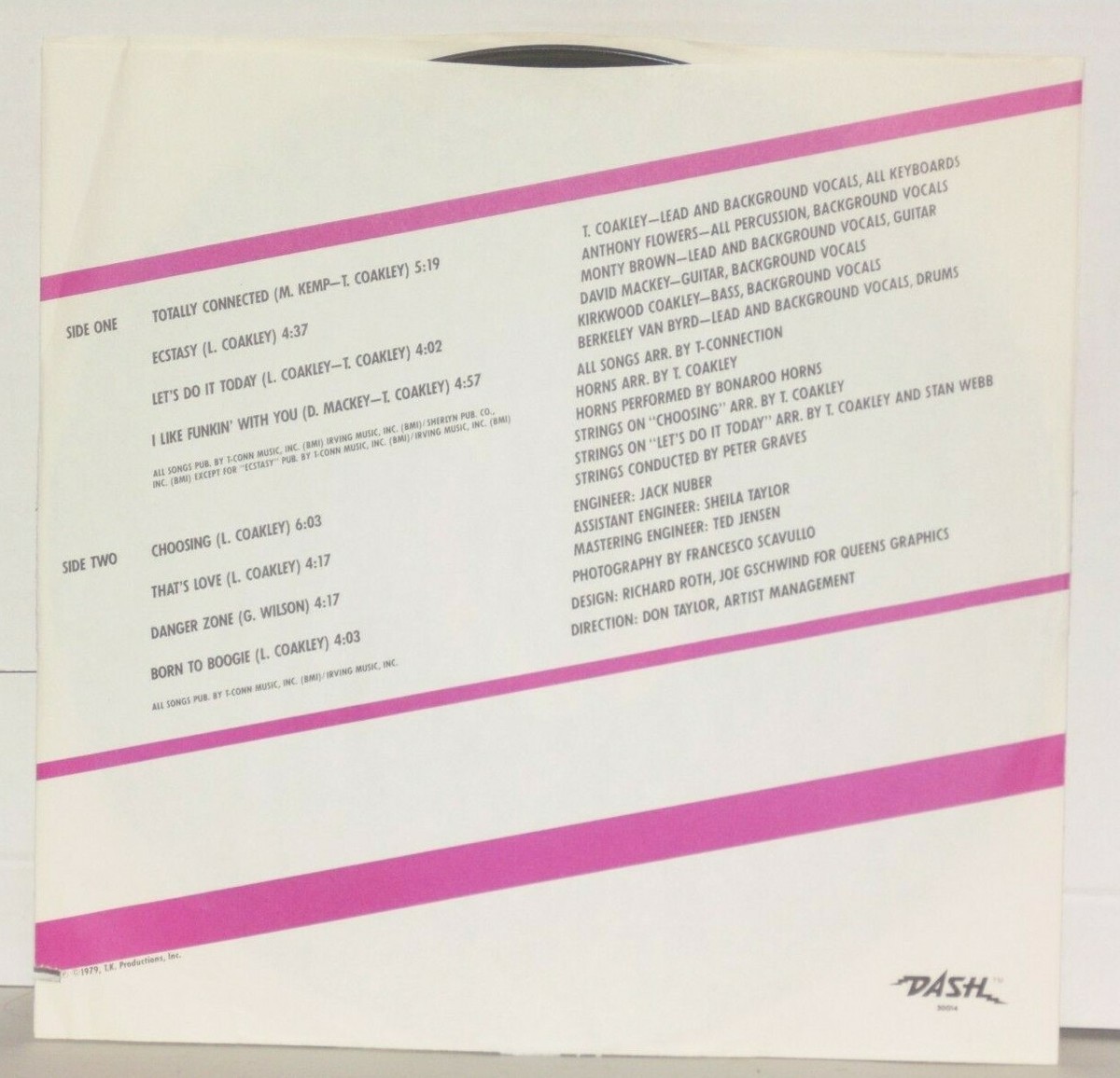 T-CONNECTION Totally Connected LP Plays Well 1979 Dash Records