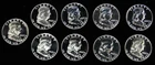 1962 FRANKLIN HALF DOLLAR LOT OF 9 COINS GEM PROOF + CAMEO's