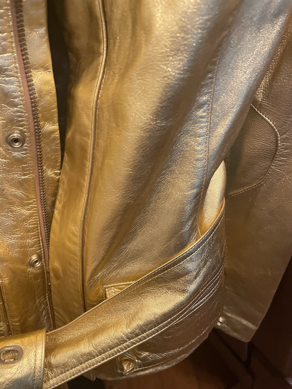 Ralph Lauren RLX Collection leather jacket gold medium image 7