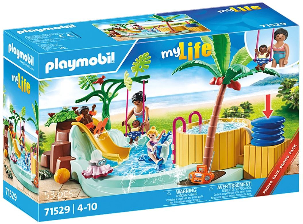 Playmobil My Life Set 71529 Children's Pool with Whirlpool with