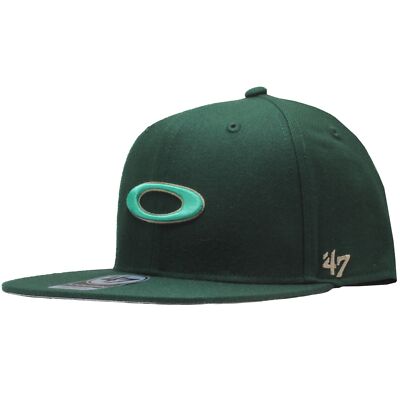 47 Oakley B1B Ellipse Hat Mens Cap Hunter Green Snapback Flat