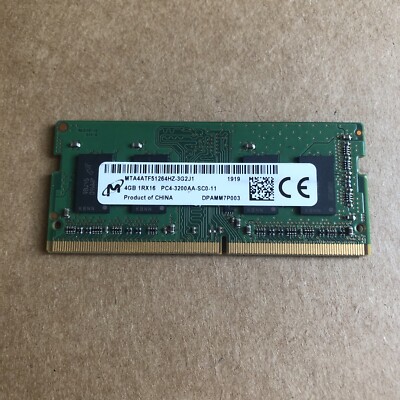 Micron 4GB 3200MHz DDR4 SODIMM 260Pin 1RX16 Laptop Memory PC4-3200AA-SC0-11 