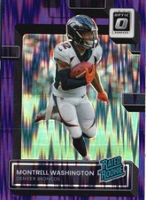 2022 Donruss Optic #295 Montrell Washington Purple Shock