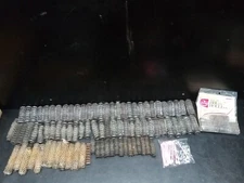 92 Black Wire Brush Mesh Hair Curlers Rollers Lot & 17 Pink Picks Vintage 70s