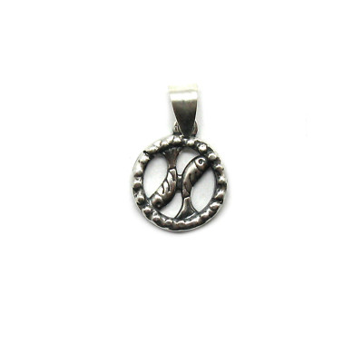 Sterling Silber Anhänger solide 925 Sternzeichen Fische handgemacht Empress