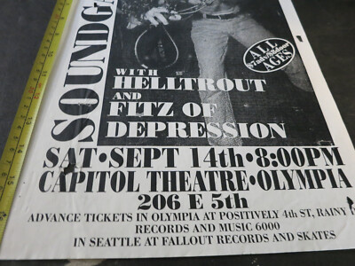 少年隊ニューイヤーコンサート1991 パンフレット。 Soundgarden 1991 concert flyer 11x17 flyer Fitz Of Depression