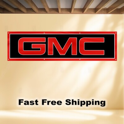 #ad GMC 2#x27;X8#x27; BANNER FLAG GENERAL MOTOR COMPNAY $16.86
