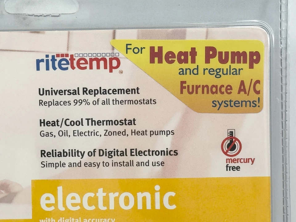 New - Ritetemp 8010 Universal Electronic Thermostat Heat Pump Furnace AC - Image 4 of 4