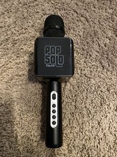 Tzumi Pop Solo Rechargeable BT Karaoke Microphone  Voice Mixer w/Phone Holder F