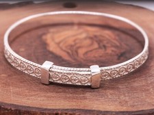 Sterling Silver Baby / Child Birthday Naming Christening Expandable Bangle Gift