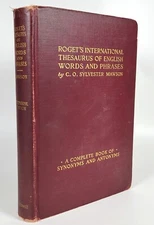 Roget's International Thesaurus of English Words and Phrases ~ Hardcover 1930