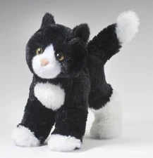 Douglas Cuddle Toys Snippy Black White Cat #4092 Stuffed Animal Toy