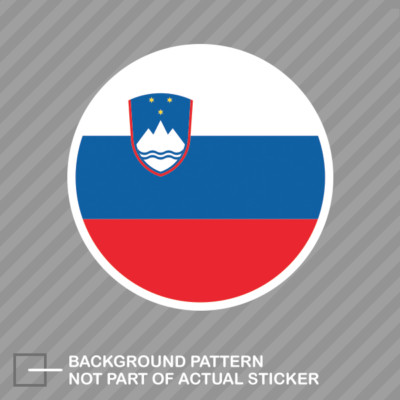 Round Slovenian Flag Sticker Decal Vinyl Slovenia SVN SI
