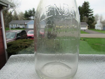 TREQ Milk Bottle Glendale Farms Dairy Products Co Asbury Park NJ MONMOUTH COUNTY