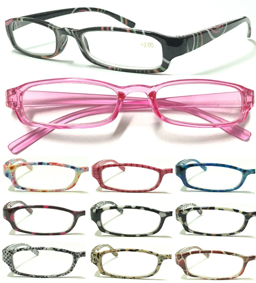 Verschiedene Muster kleine Taschen Kunststoff Lesebrille leicht leicht leicht zu tragen L184