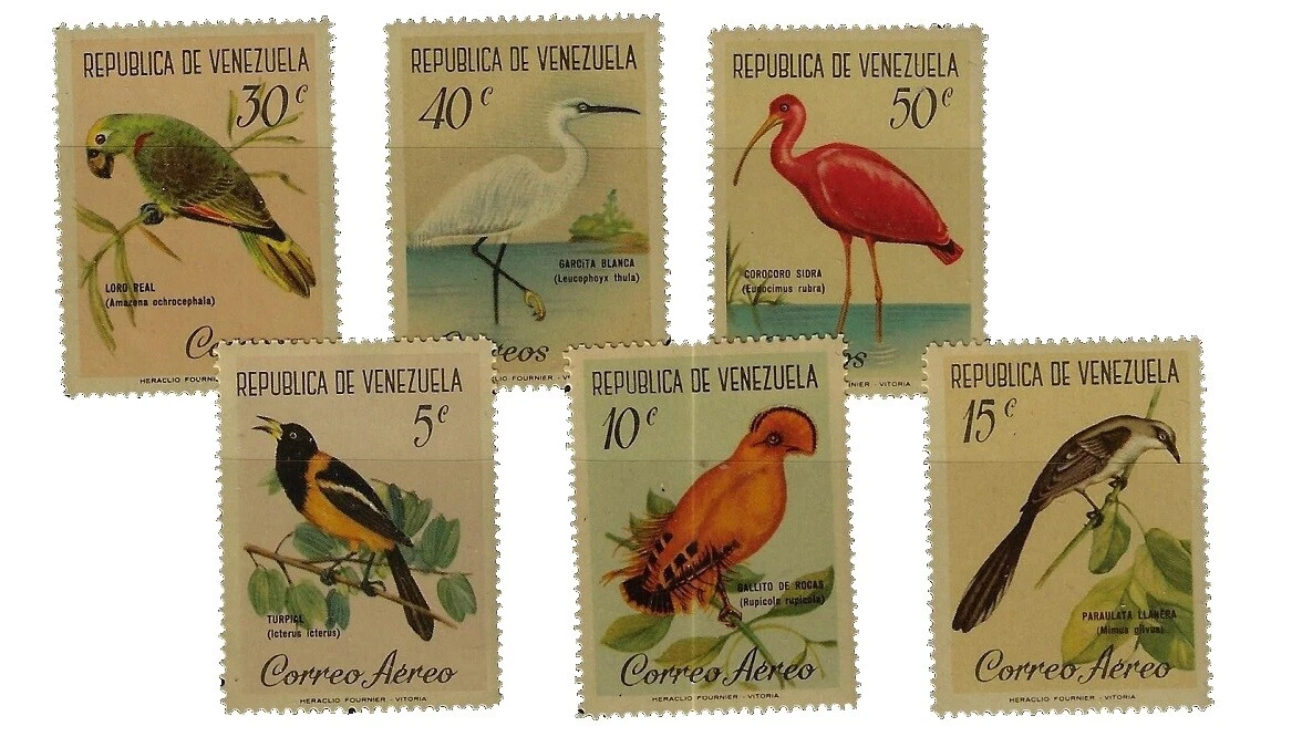 Aves Sellos venezolano Multi-color