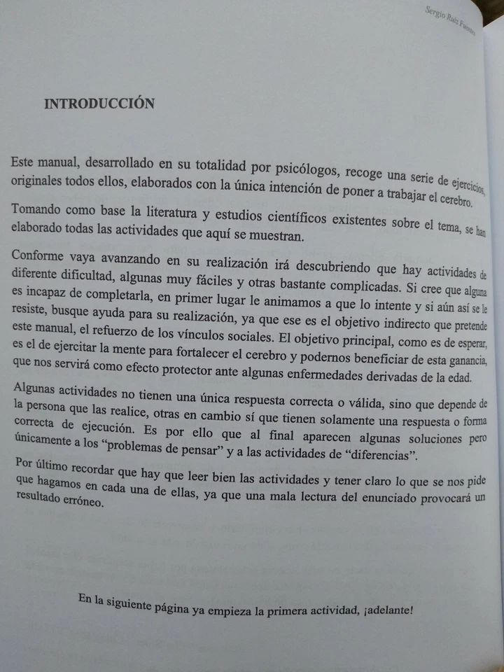 Manual Práctico De Entrenamiento Cognitivo Para Fortalecer La Mente - Imagen 3 de 4