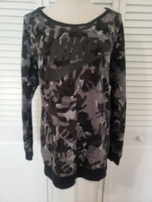 Nike Women Camouflage Sweatshirt Long Sleeve Crew Neck Sz S