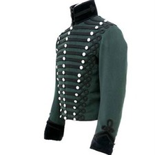 Green Military hussar jacket - Napoleonic uniforms -Napoleonic British 95th Coat
