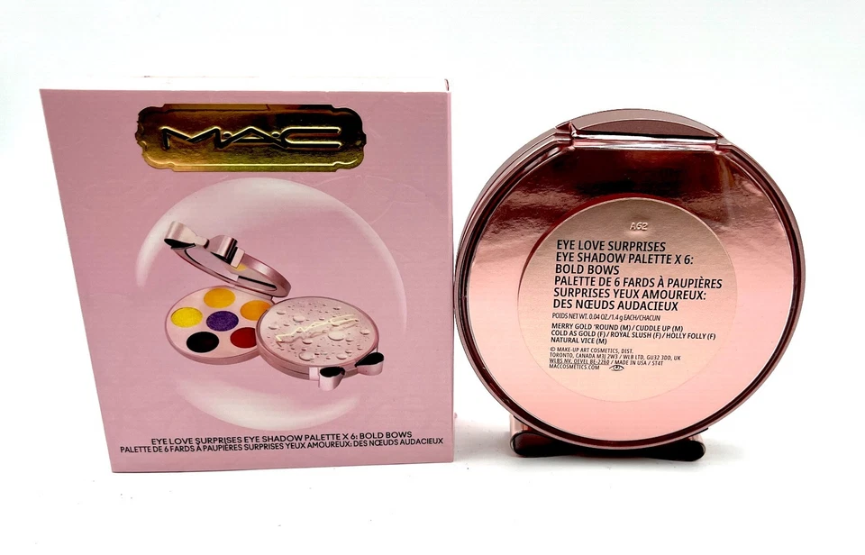 ¡Nuevo! Paleta de sombras de ojos MAC Eye Love Surprises X 6 tonos ~ BOLD BOWS Foto 3 de 4