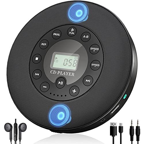 Portable Bluetooth Cd Player Builtin Speaker Stereo Personal Walkman Mp3 Players eBay