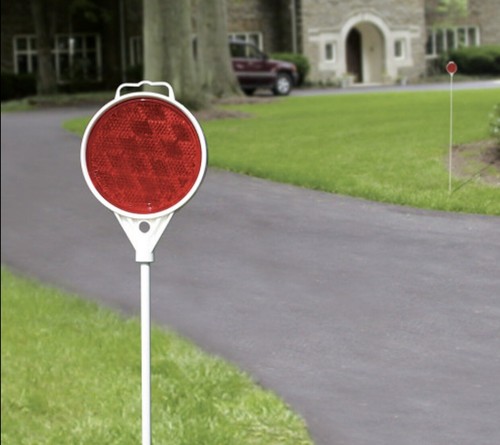(6)  840070 36" Tall Red Driveway Markers Reflectors