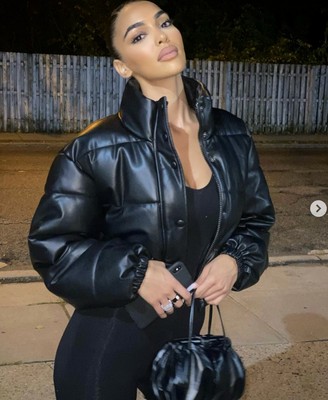 BNWT ZARA BLACK FAUX LEATHER PUFFER 
