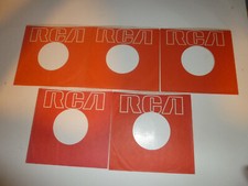 Lot Of 5 1980's RCA Victor 45 RPM 7" Company Sleeves NO Records 