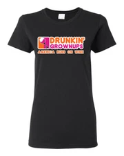Drunkin Grownups America Runs On Wine Women Graphic Shirt
