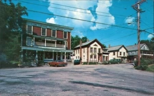 Danby, Vermont - Village Square, shops - Vintage Rutland County, VT Postcard