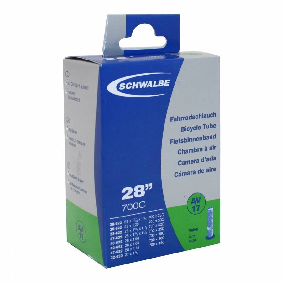 Chambre a air velo 700 x 28-45 schwalbe valve standard tout alu (av17) - Photo 1/1