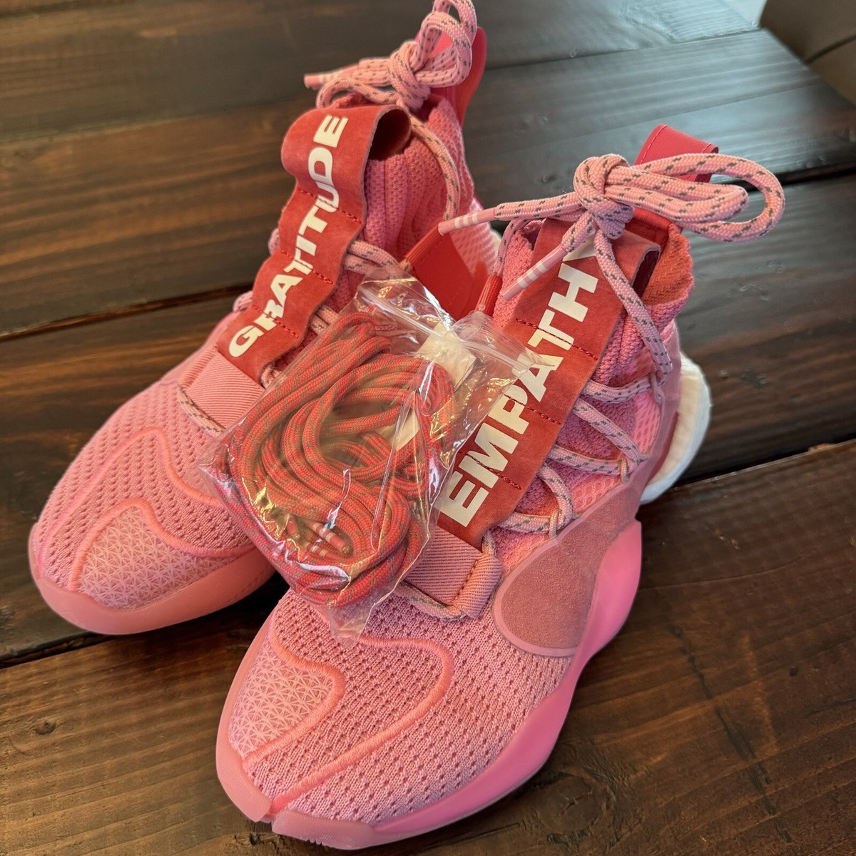 adidas Crazy BYW Pharrell Williams Shoes Pink Size 4 Men's