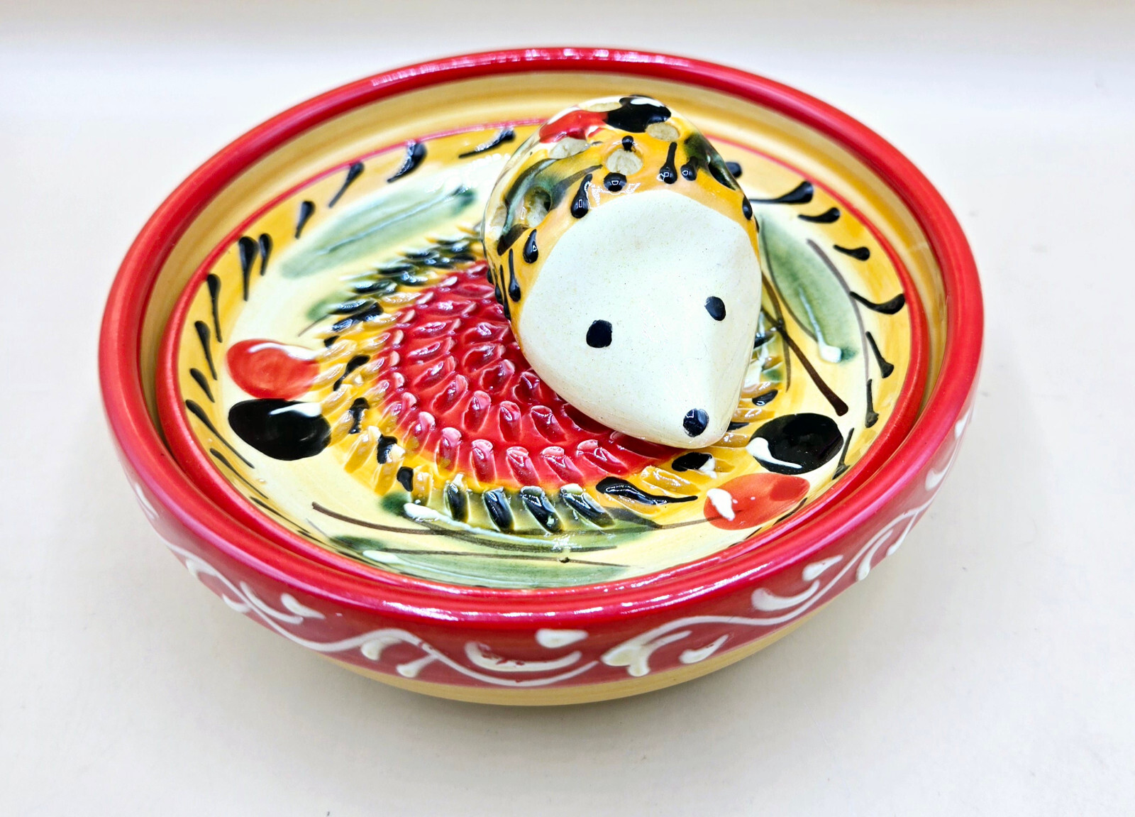 3pc Eleboraclon Artesanal Garlic Grater Zester Handmade & Painted Spain, EUC