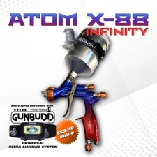 Professional Atom X88 LVLP Spray Gun – Dual Tip 1.3 And 1.4 for Auto Paint Jobs!