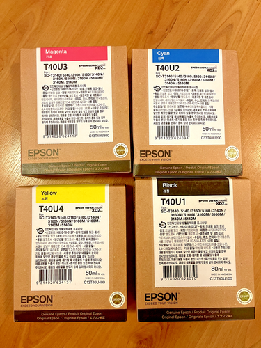 Genuine Epson C13T40U1~C13T40U4 LARGE 4Ink Cartridges for Epson SC ...