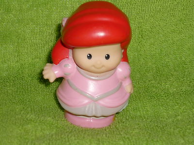 Fisher Price Little People Little Mermaid Red Hair Princess Ariel in Pink