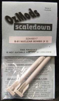 OzMods Models 1/48 B-61 NUCLEAR BOMBS (2) Resin Set