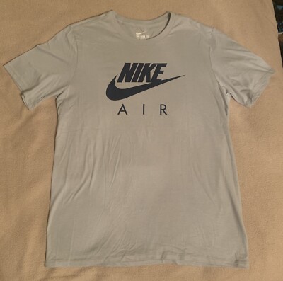 NWOT Nike AIR athletic cut Tee shirt gray blue sz M men  display picture 2