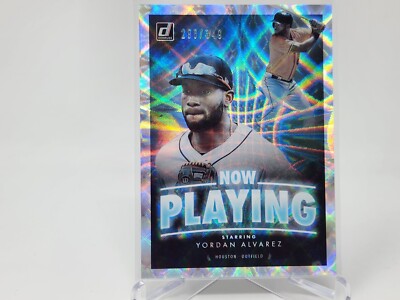 2020 Panini Donruss #NP-4 Yordan Alvarez Now Playing RC Rookie #ed /349 sc BUF