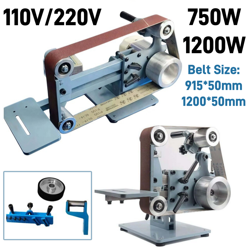 750W/1200W Electric Belt Sander DIY Grinder Sharpener Machine 915*50/1200*50MM
