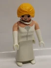 VTG 1987 Playmobil Wedding Bride Dress Mom Women Figure Geobra Pearl Necklace